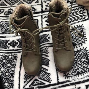 olive green boots